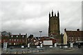 The Bus Station, Market Street & St. Cuthbert's Church in Wells