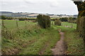 On the Monarch's Way south of Hurdcott Farm in SP4 6FP