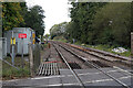 Looking west from the level crossing at Dunbridge in SO51 0LH