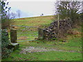 Footpath  and track junction in South Darley