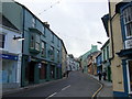 Stryd Fawr Abergwaun/High Street Fishguard, looking up in SA65 9HE