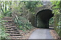 Former railway bridge carrying NCR 47 in NP11 7HZ