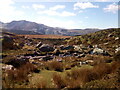 Looking down the valley, Bethesda in Llanllechid Community