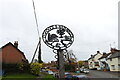 Copdock and Washbrook village sign in Washbrook