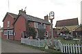 Harkstead village sign outside the Baker's Arms in IP9 1BT