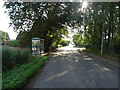 Bus stop and shelter on Wisbech Road, Walpole St Andrew in PE14 7NY
