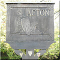 Acton village sign in CO10 0WB