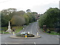 Roundabout and War Memorial in Totland in PO39 0EZ