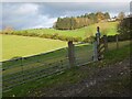 Gate for the Borders Abbeys Way near Greenhead in TD7 4PS