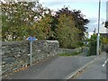 Cycle route sign, Main Street, Greenodd in LA12 7RU