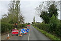 Roadworks on Castle Hill, leading in to Dedham Heath in CO7 6BU