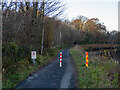 Vehicle barriers on the canal towpath in PA30 8HG