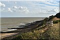 Groynes on the beach at Old Felixstowe in IP11 9QF