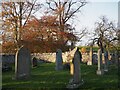 Gravestones at Edrom Church in Berwickshire in TD11 3PU
