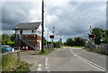 Signal box and level crossing, Thorpe Culvert railway station in PE24 4QU
