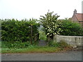 Footpath beside stone bridge, Old Main Road, Scamblesby in LN11 9XL