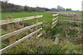 Footplank on the fenced in footpath in MK18 2GJ