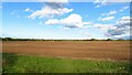 Ploughed field & Norfolk landscape between Holt Rd & Mill Lane, Dereham in NR19 2QR
