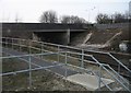 Ringway East crossing the main line to London in RG21 4PQ