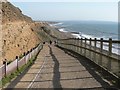 Barton on Sea: path to the beach in BH25 7EA