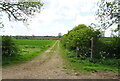 Farm track (footpath) off Station Road, Donington on Bain in LN11 9TN