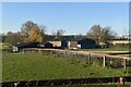 Farm buildings by Thetford Rd in IP31 1WA