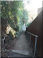 Bournemouth: steps on footpath A02 in BH13 6AG