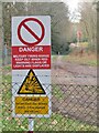 Ash Vale Ranges - Danger Sign in GU12 5AB