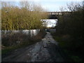 Westhouses - Approaching Railway Bridge from Park Mill Drive in DE55 5JQ