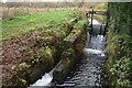 Sluice in former mill leat on the River Bourne in SP4 6LF