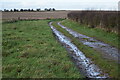 Bend in track south of Down Barn in SP4 6HG