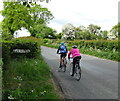 Cyclists entering Easingwold in YO61 3QQ