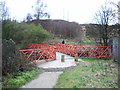 Footbridge over the River Darwen in BB2 4SB