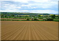 Furrowed field near Hovingham in YO62 4LQ