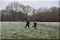 Running in a frosty field in SS7 2UG