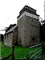 Ancient church tower, Llanddewi Rhydderch, Monmouthshire in NP7 9TS