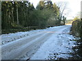 Icy track near Low Park Farm in YO62 7LS