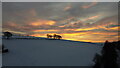 Spectacular Snowy Sunset Catlands Hill in Boltons