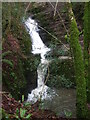 Waterfall in Dancing Hills Brake in BS39 6ED