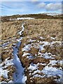 Snow-lined track in CF44 9JR