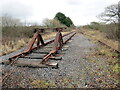 Atalfa byffer reilffordd / Railway buffer stop in SA16 0JE