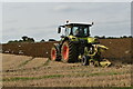 Ploughing stubble near Fen Farm in IP8 3NL