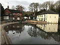 Pond and Public House in Moddershall in ST15 8TH