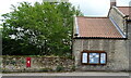 George VI postbox and notice board, Oswaldkirk in YO62 5YY