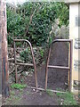 Metal bars on the path by Kingsfield Farm in BS30 7BX