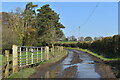 Wet lane at Melchetcourt Farm in SO51 6FS