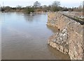 Flooded Packhorse Bridge in Aylestone in LE2 8BX