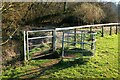 Kissing gate on public footpath, near Hartlebury, Worcs in DY13 9QS