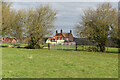 Mount Pleasant Farm, seen through field gate in SO51 0AS