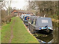 Narrow boats moored above Bunbury locks in CW6 9QB